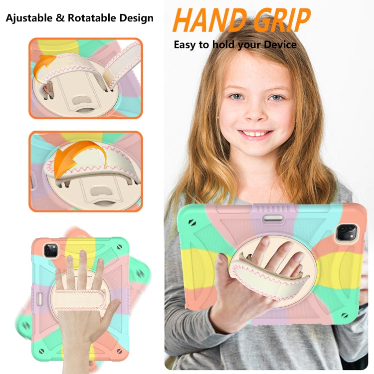 For iPad Pro 11 2022 / 2021 / 2020 Rotary Grab Silicone + PC Tablet Case