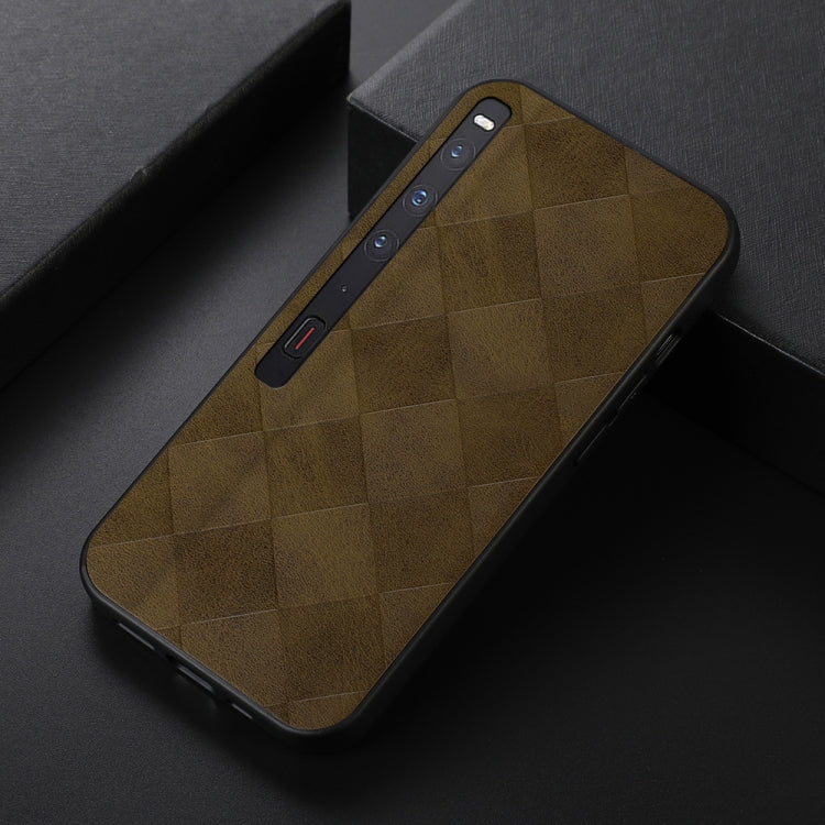 For Huawei Mate Xs 2 Weave Plaid PU Phone Case