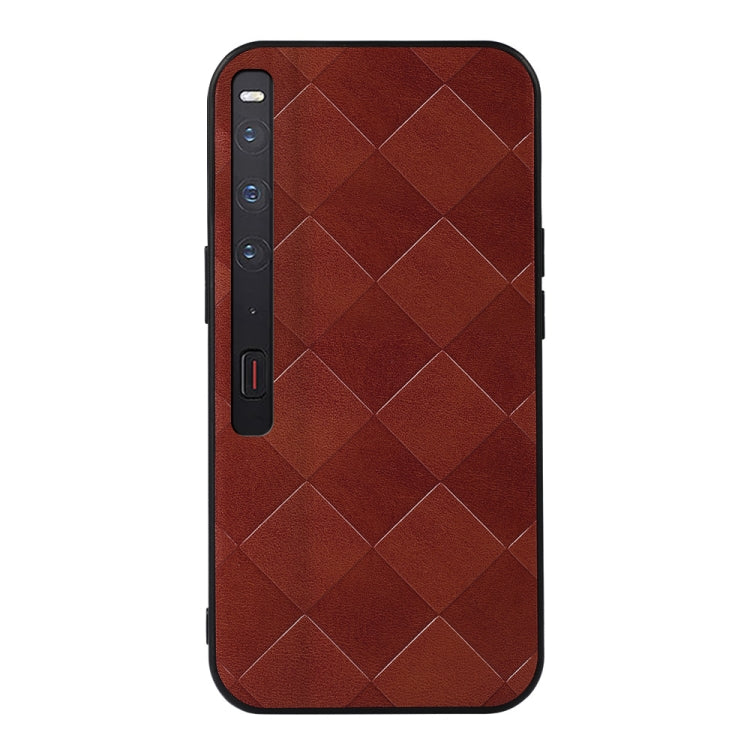 For Huawei Mate Xs 2 Weave Plaid PU Phone Case