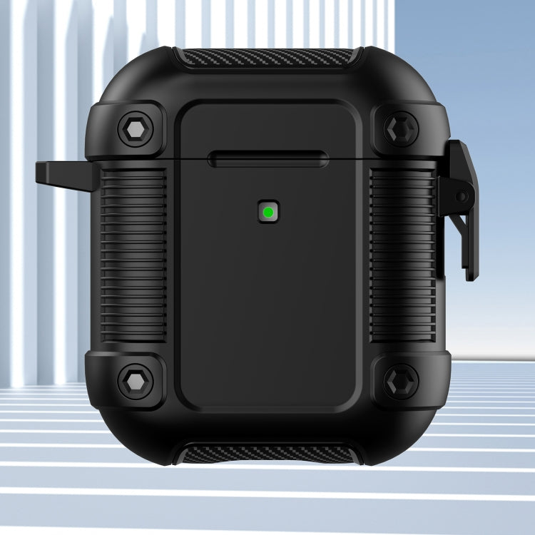 Tank TPU+PC Wireless Earphone Protective Case For AirPods 2