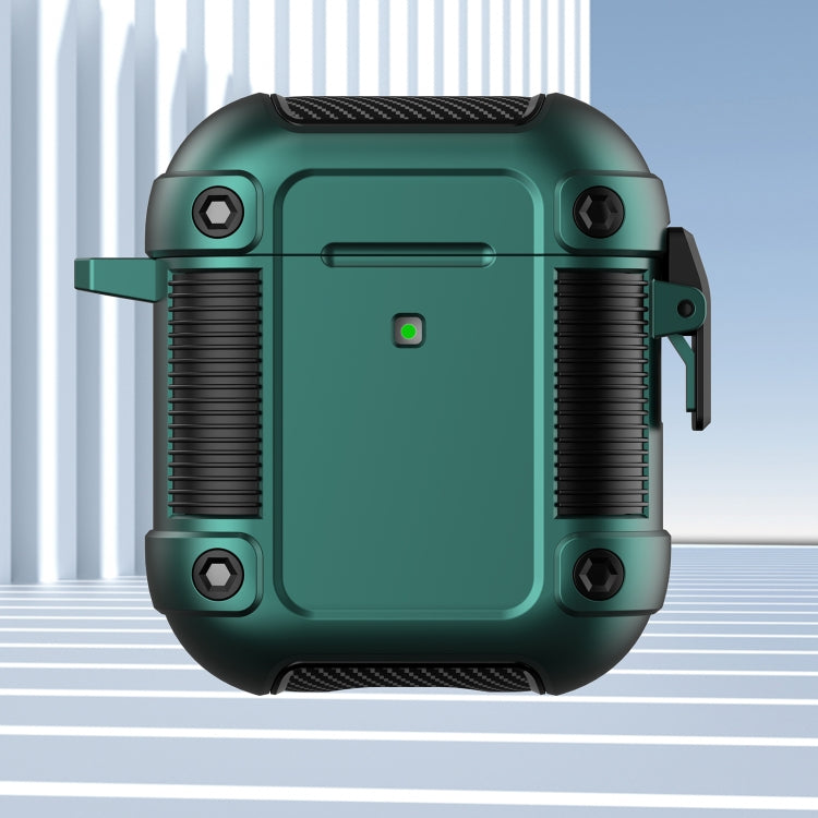 Tank TPU+PC Wireless Earphone Protective Case For AirPods 2