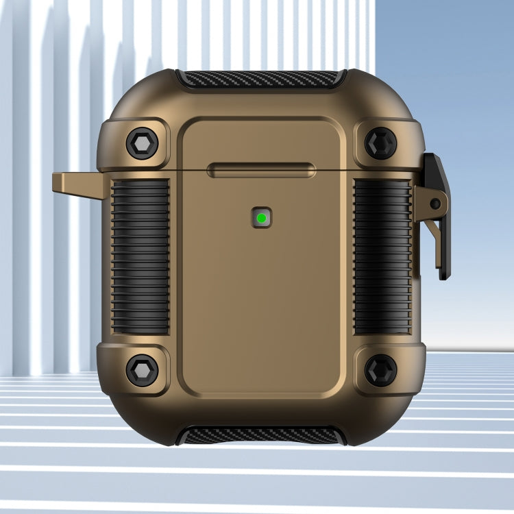 Tank TPU+PC Wireless Earphone Protective Case For AirPods 2