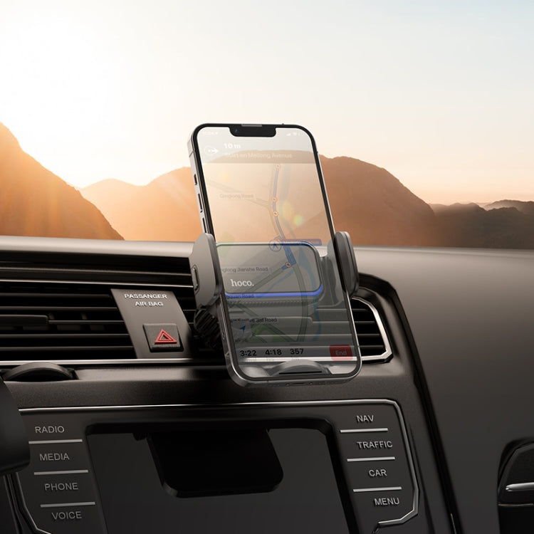 hoco CA201 Smart Sensing Electric Air Outlet Car Holder(Black)