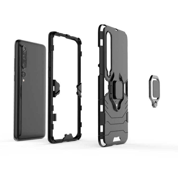 For Xiaomi Mi 10 PC + TPU Shockproof Protective Case with Magnetic Ring Holder