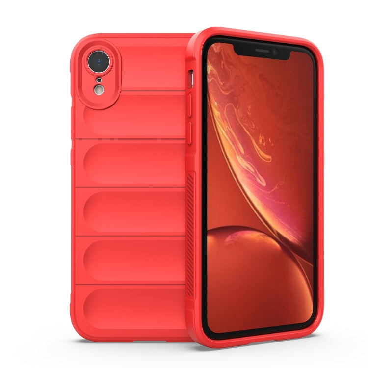 For iPhone XR Magic Shield TPU + Flannel Phone Case