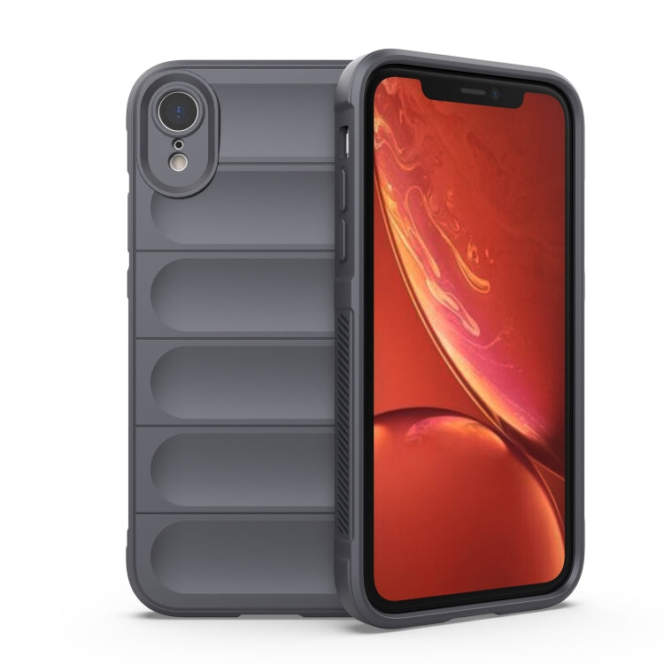 For iPhone XR Magic Shield TPU + Flannel Phone Case