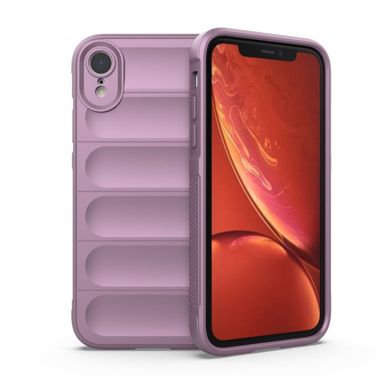 For iPhone XR Magic Shield TPU + Flannel Phone Case