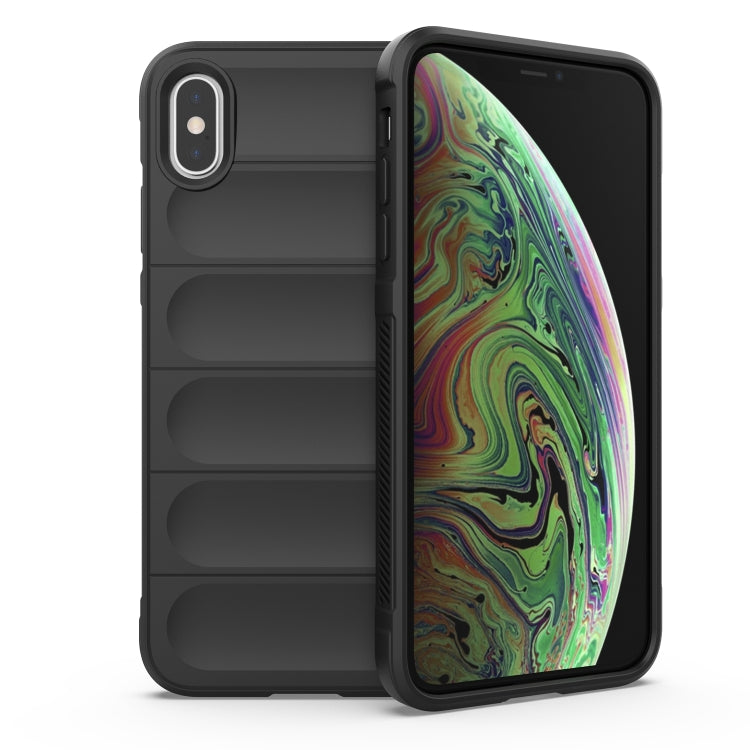 For iPhone X / XS Magic Shield TPU + Flannel Phone Case
