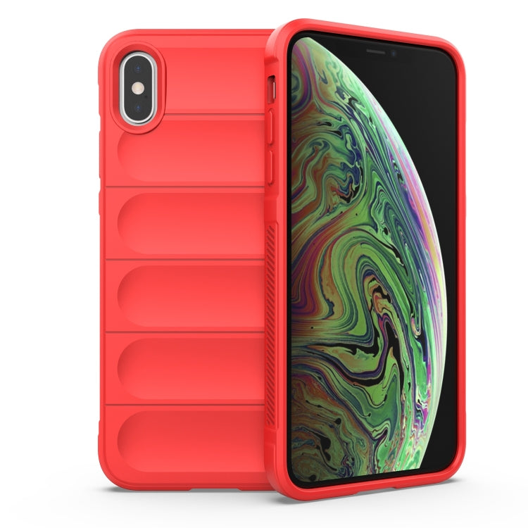 For iPhone X / XS Magic Shield TPU + Flannel Phone Case