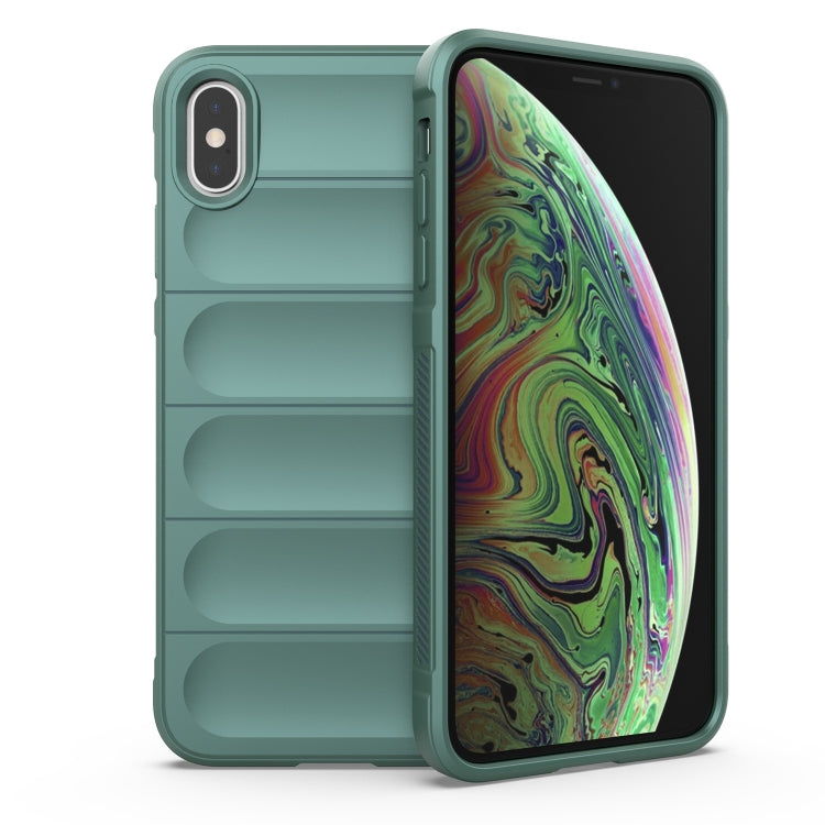 For iPhone X / XS Magic Shield TPU + Flannel Phone Case