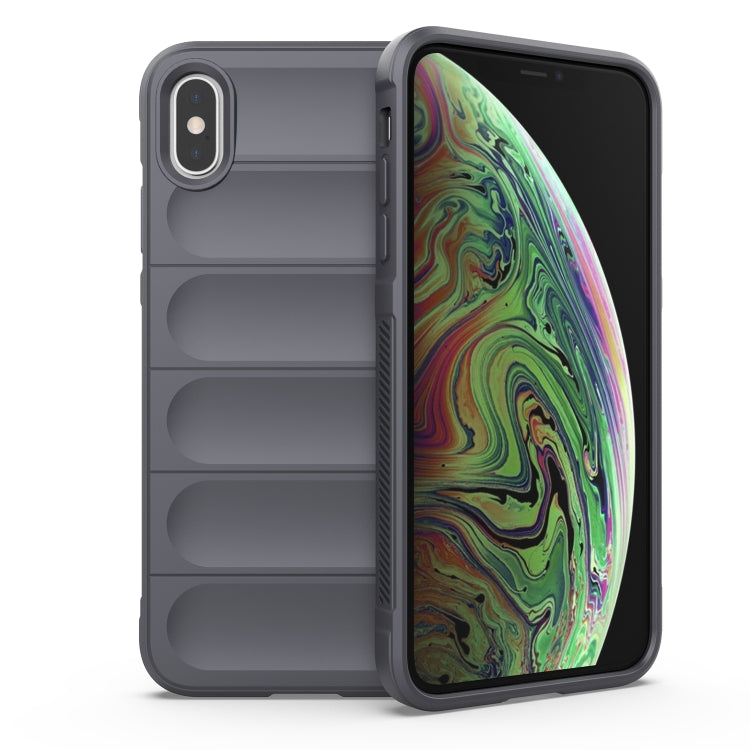 For iPhone X / XS Magic Shield TPU + Flannel Phone Case