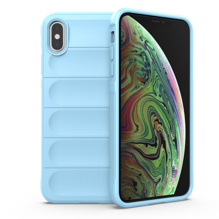 For iPhone X / XS Magic Shield TPU + Flannel Phone Case
