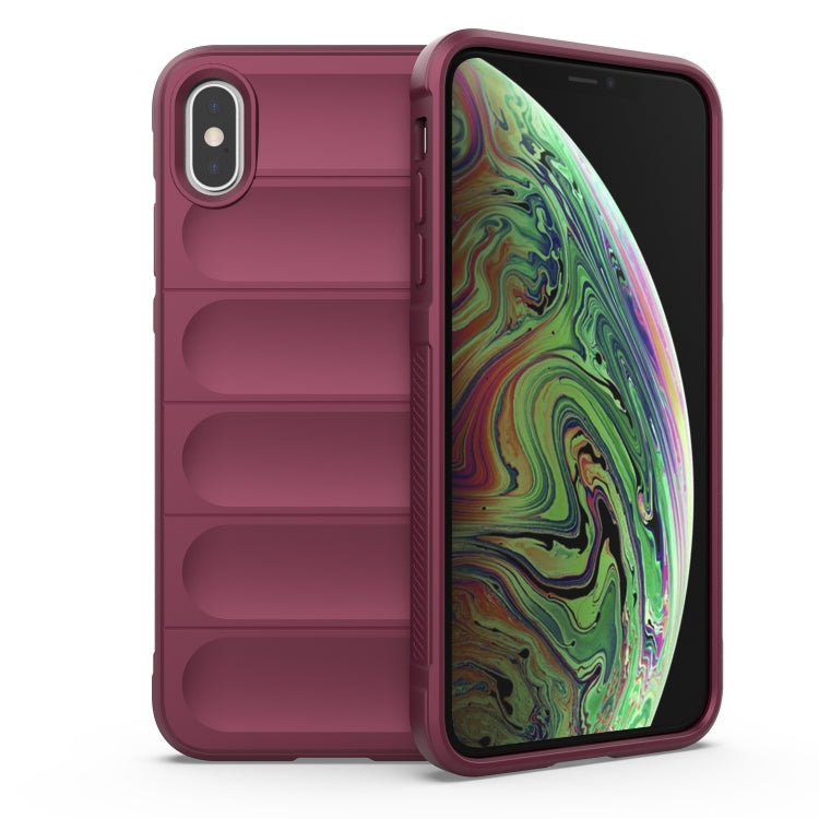 For iPhone X / XS Magic Shield TPU + Flannel Phone Case