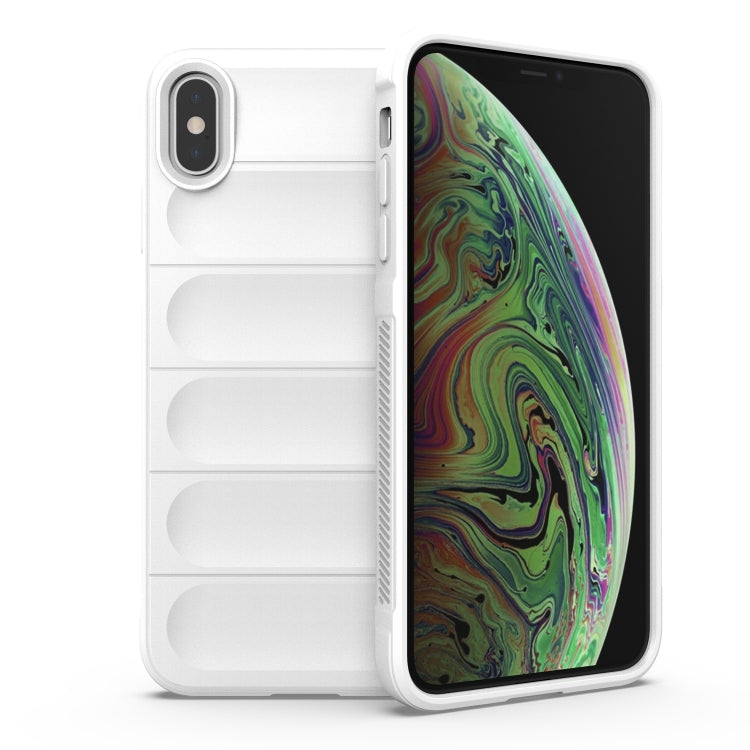 For iPhone X / XS Magic Shield TPU + Flannel Phone Case