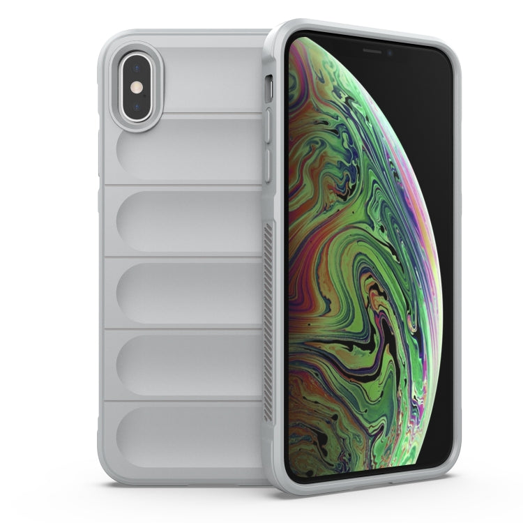 For iPhone XS Max Magic Shield TPU + Flannel Phone Case