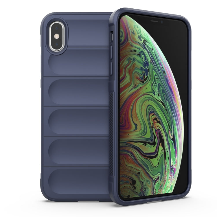 For iPhone XS Max Magic Shield TPU + Flannel Phone Case
