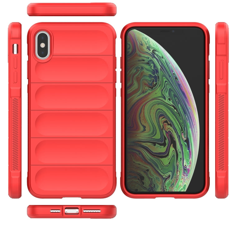 For iPhone XS Max Magic Shield TPU + Flannel Phone Case