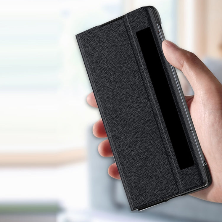 For vivo X Fold Window View Leather Folding Phone Case