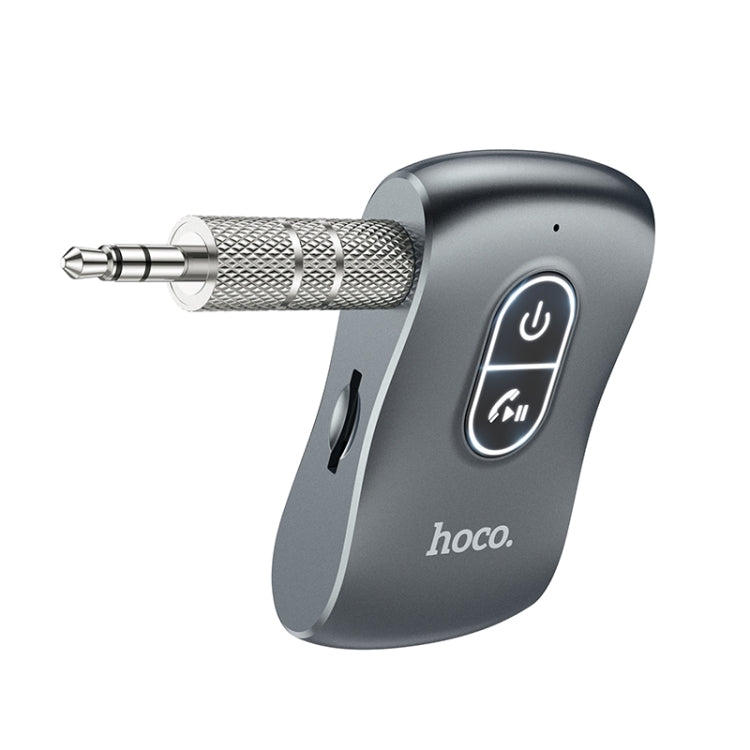hoco E73 Tourxiang Car AUX Bluetooth Receiver(Metal Grey)