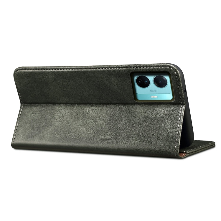 For vivo S15e / T1 5G Snapdragon 778G Oil Wax Crazy Horse Texture Leather Phone Case