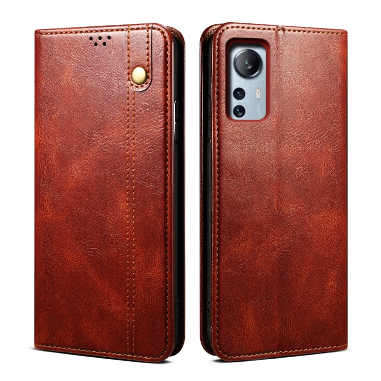 For Xiaomi 12 Lite Oil Wax Crazy Horse Texture Leather Phone Case