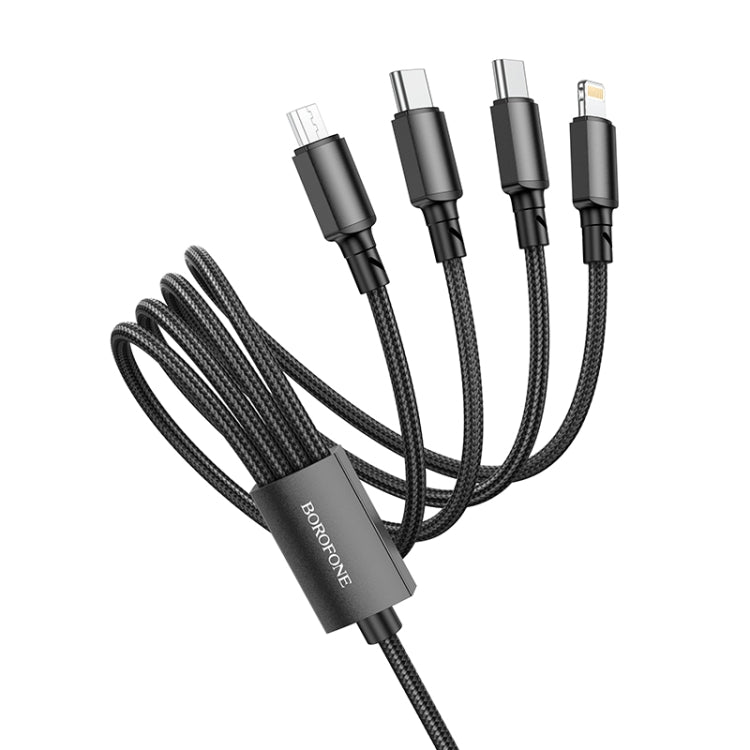 Borofone BX72 Dual Type-C / USB-C + 8 Pin + Micro USB 4 In 1 Charging Cable,Length: 1m