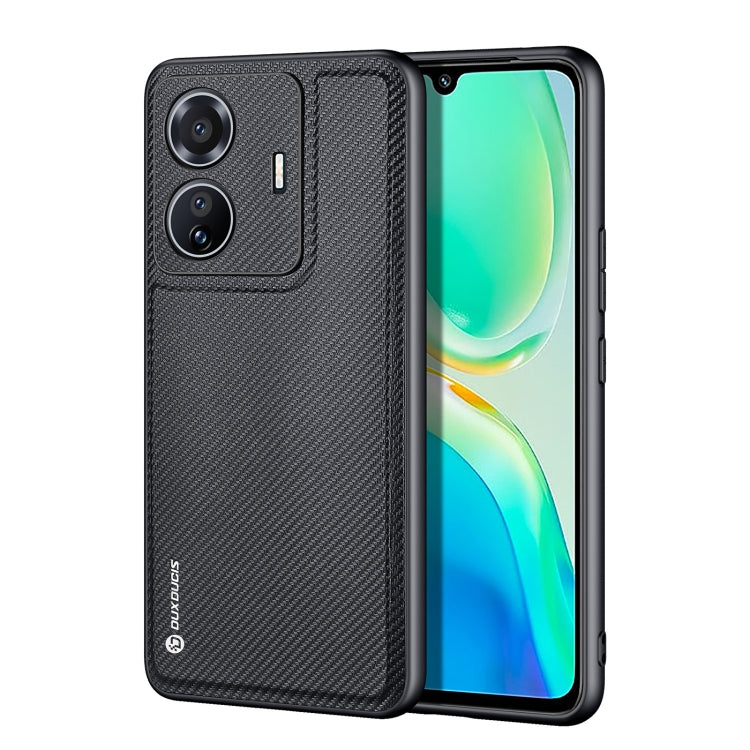For vivo T1 5G DUX DUCIS Fino Series PU + TPU Phone Case(Black)