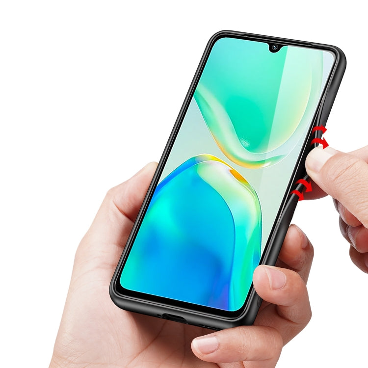 For vivo T1 5G DUX DUCIS Fino Series PU + TPU Phone Case(Black)