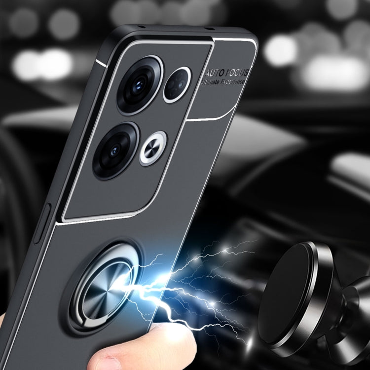 For OPPO Reno8 Pro+ Metal Ring Holder 360 Degree Rotating TPU Phone Case