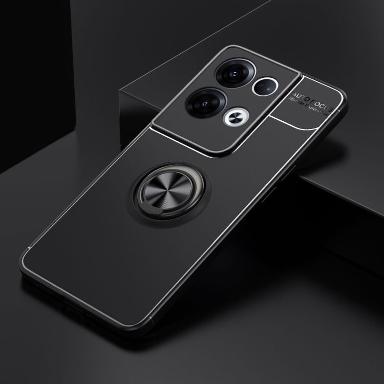 For OPPO Reno8 Pro Metal Ring Holder 360 Degree Rotating TPU Phone Case