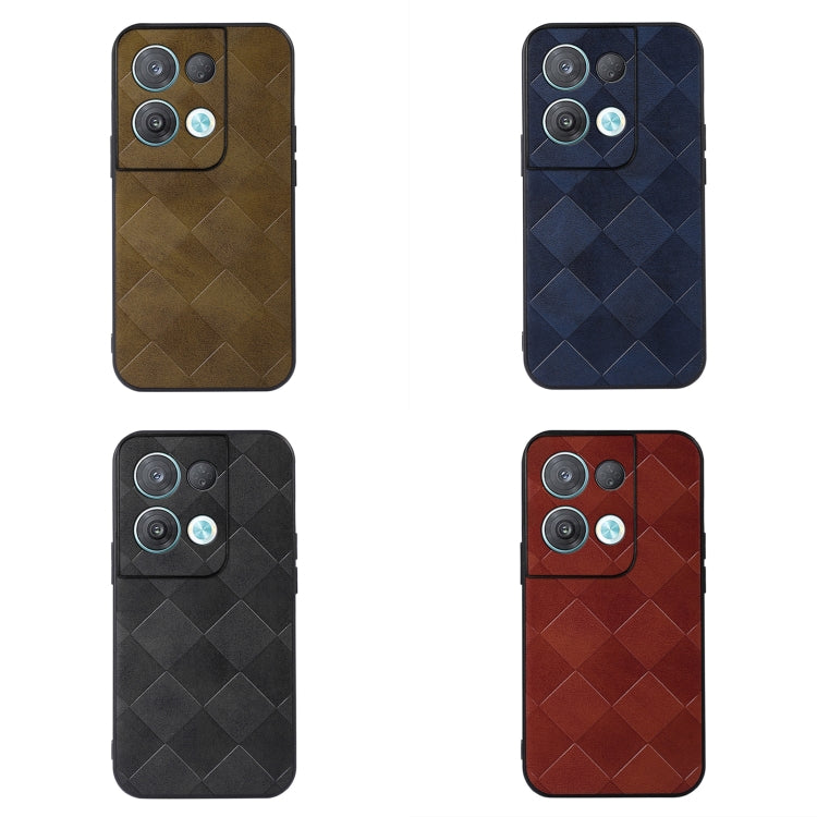 For OPPO Reno8 5G Weave Plaid PU Phone Case