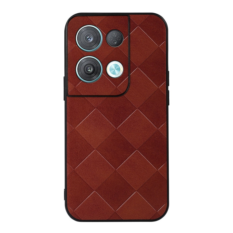 For OPPO Reno8 Pro+ Weave Plaid PU Phone Case