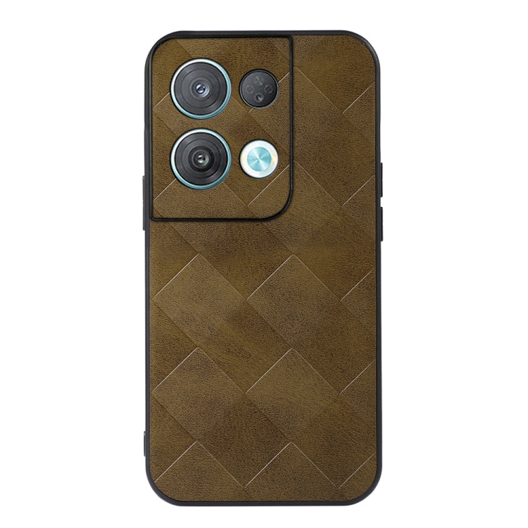 For OPPO Reno8 Pro+ Weave Plaid PU Phone Case