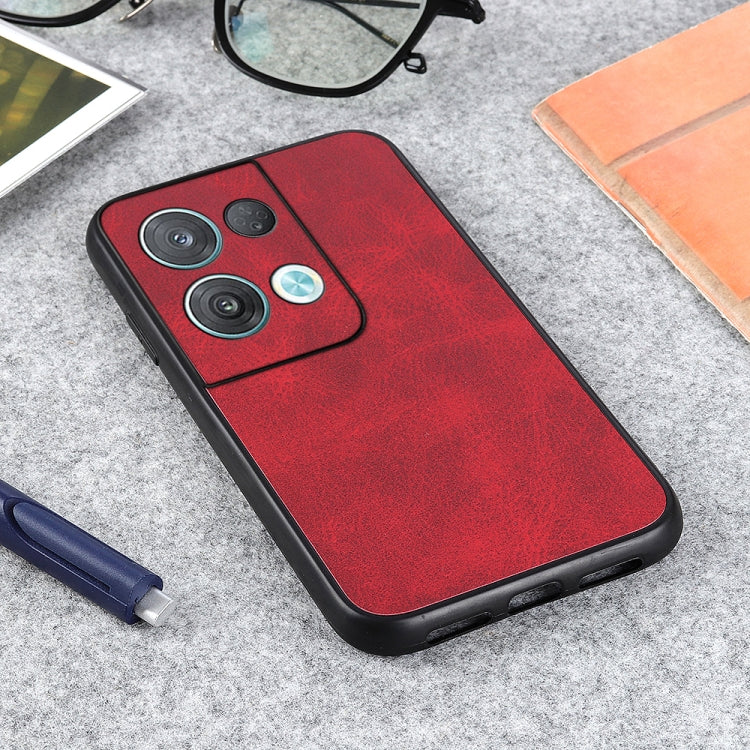 For OPPO Reno8 Pro+ Accurate Hole Two-color Calf Texture PU Phone Case