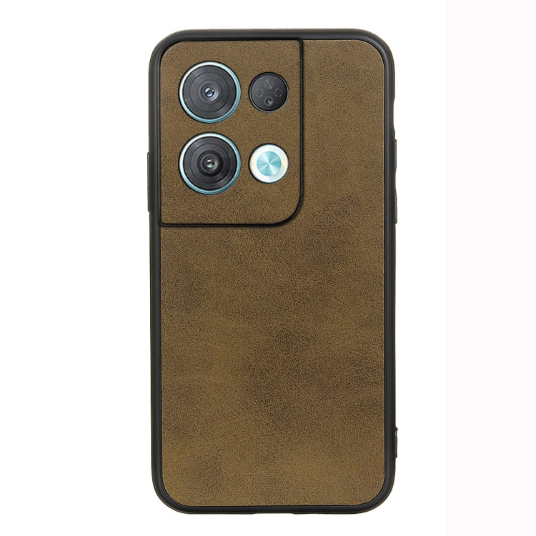 For OPPO Reno8 Pro+ Accurate Hole Two-color Calf Texture PU Phone Case