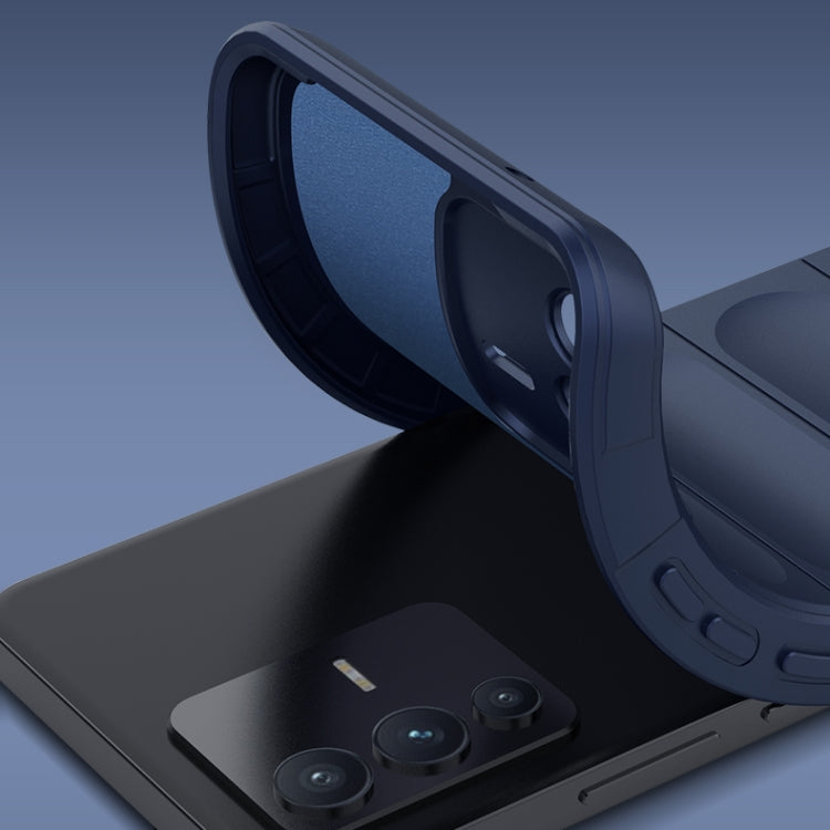 For vivo S12 Magic Shield TPU + Flannel Phone Case