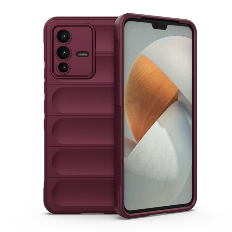 For vivo S12 Magic Shield TPU + Flannel Phone Case