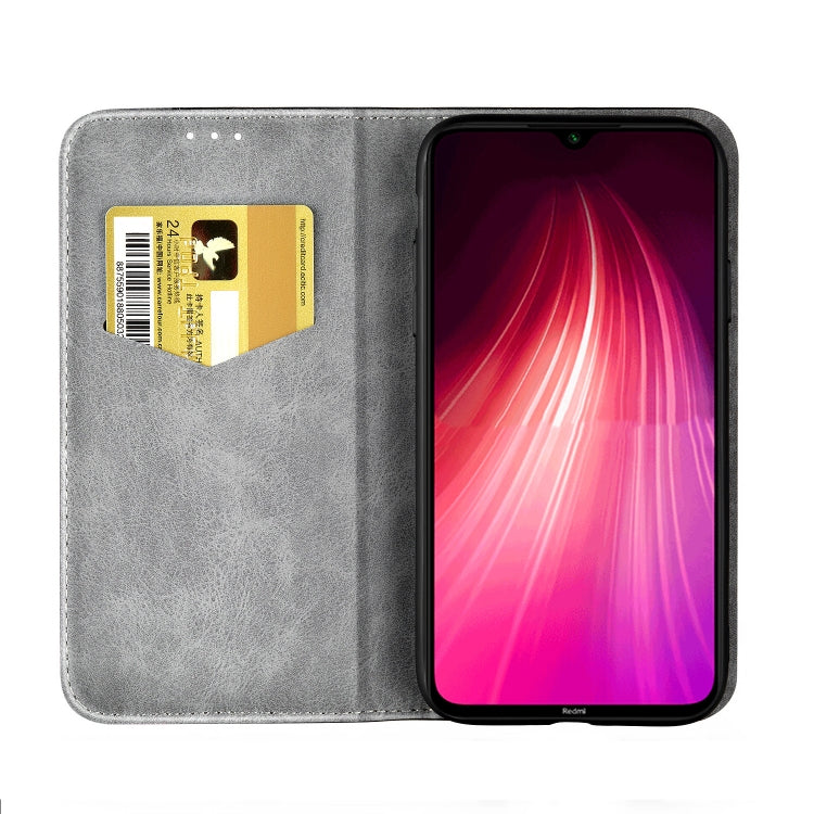 For Xiaomi Redmi Note 8T Business Solid Color Stitching Horizontal Flip PU Leather Case with Holder & Card Slot