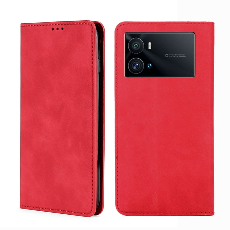 For vivo iQOO 9 Pro 5G Skin Feel Magnetic Horizontal Flip Leather Phone Case