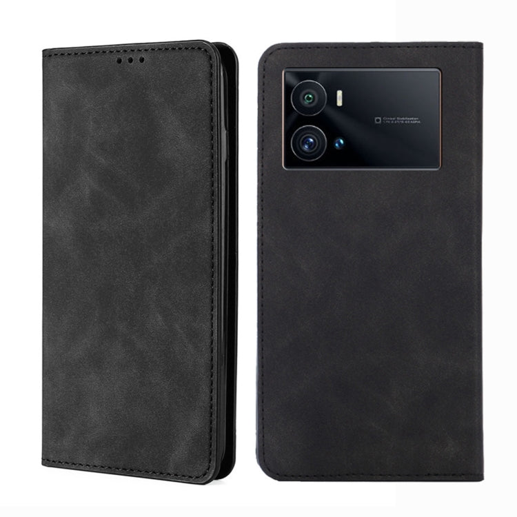 For vivo iQOO 9 Pro 5G Skin Feel Magnetic Horizontal Flip Leather Phone Case