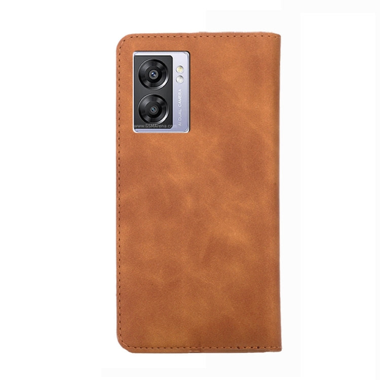 For OPPO A57 5G 2022/Realme Q5i Skin Feel Magnetic Horizontal Flip Leather Phone Case