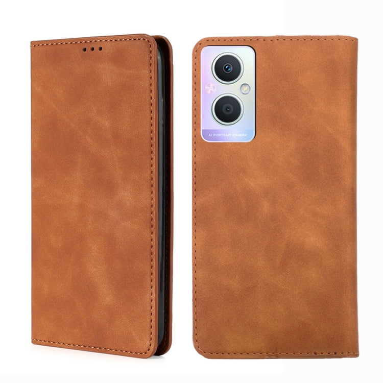 For OPPO A96 5G Skin Feel Magnetic Horizontal Flip Leather Phone Case