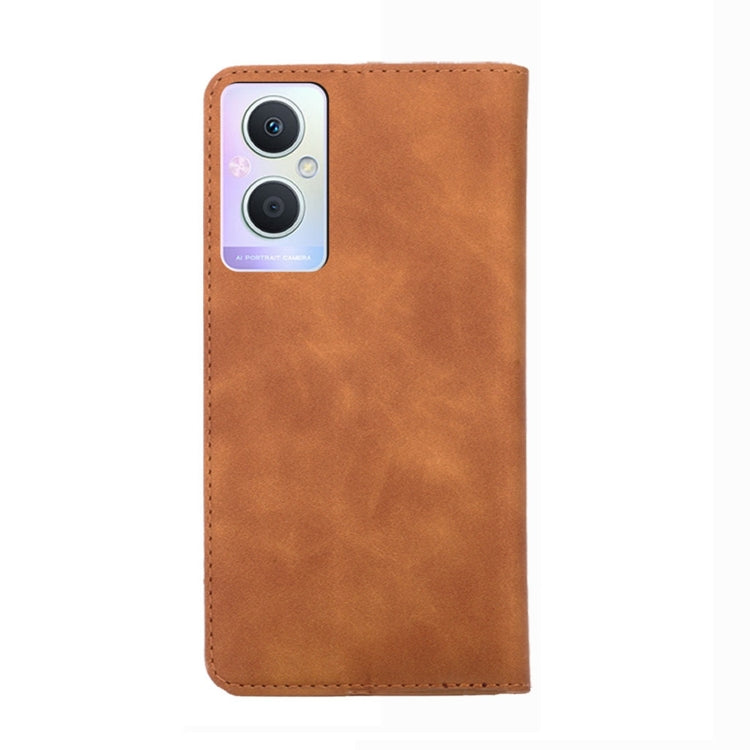 For OPPO A96 5G Skin Feel Magnetic Horizontal Flip Leather Phone Case