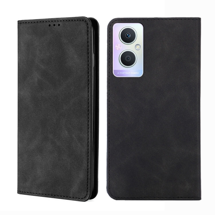 For OPPO A96 5G Skin Feel Magnetic Horizontal Flip Leather Phone Case