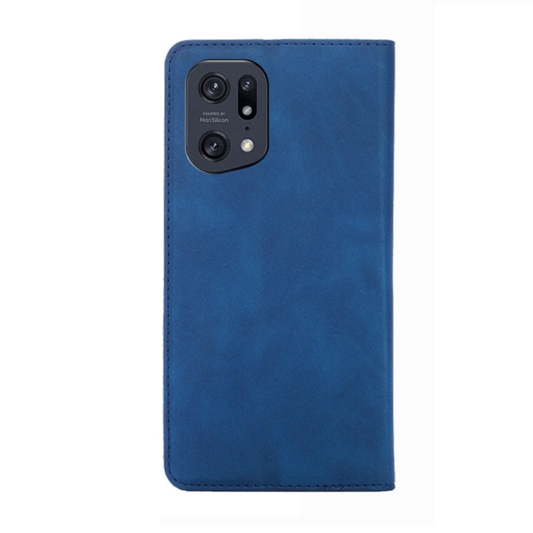 For OPPO Find X5 Pro Skin Feel Magnetic Horizontal Flip Leather Phone Case