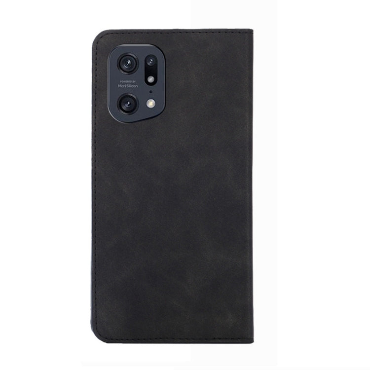 For OPPO Find X5 Pro Skin Feel Magnetic Horizontal Flip Leather Phone Case
