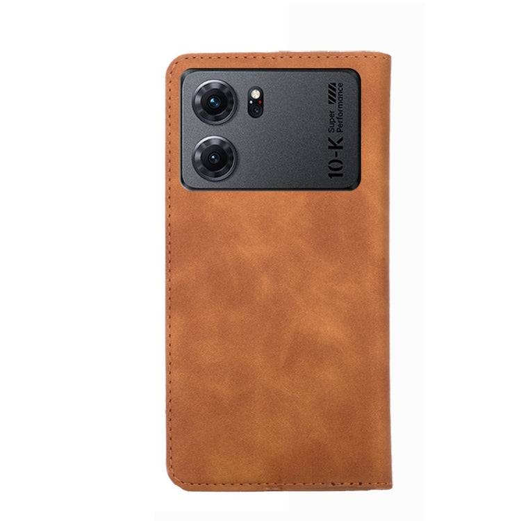 For OPPO K10 5G Skin Feel Magnetic Horizontal Flip Leather Phone Case