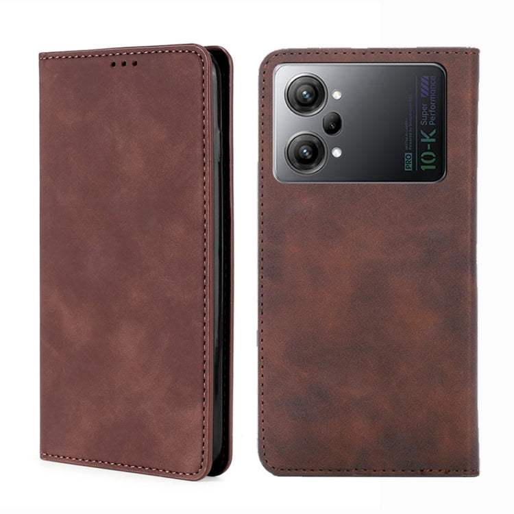 For OPPO K10 Pro 5G Skin Feel Magnetic Horizontal Flip Leather Phone Case