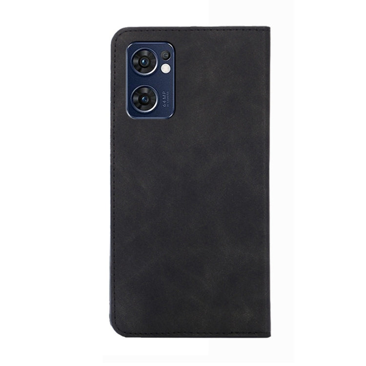 For OPPO Reno7 5G Global Skin Feel Magnetic Horizontal Flip Leather Phone Case