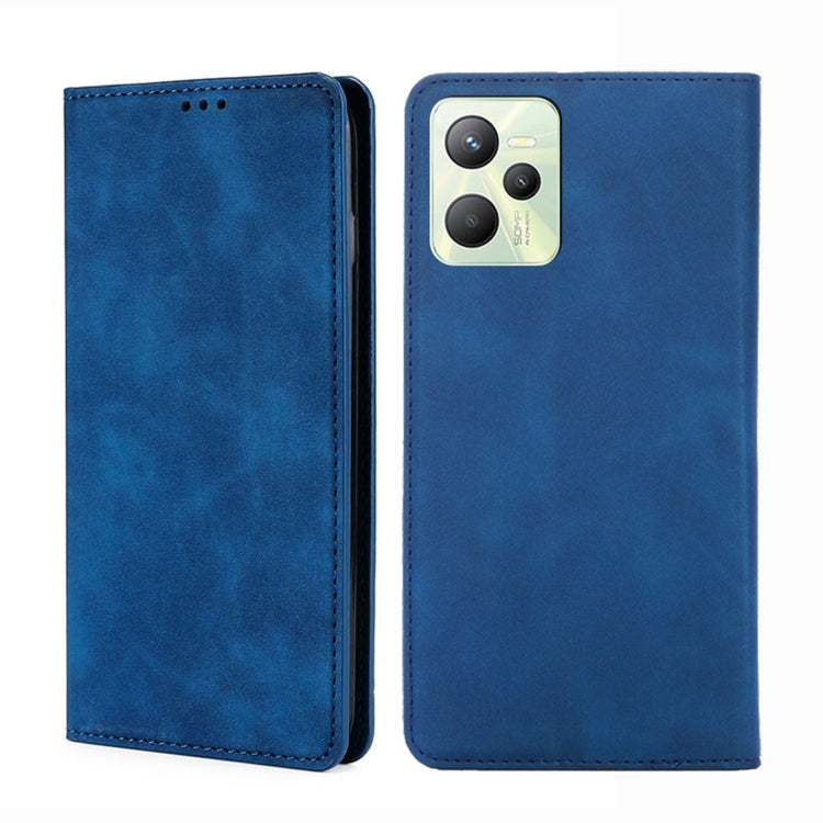 For OPPO Realme C35 Skin Feel Magnetic Horizontal Flip Leather Phone Case
